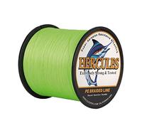 Hercules Braided Fishing Line 2000m 2187yds 6lbs-100lbs Pe Superline 4 Strands (Fluorescent Green 8lb/3.6kg 0.10mm)