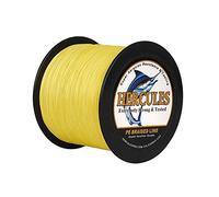 Hercules Braided Fishing Line 2000m 2187yds 6lbs-100lbs Pe Superline 4 Strands (Yellow 80lb/36.3kg 0.48mm)