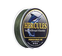 HERCULES Braided Fishing Line, Not Fade, 109 Yards PE Lines, 4 Strands Multifilament Fish Line, 8lb Test for Saltwater and Freshwater, Abrasion Resistant, Green, 8lb, 100m