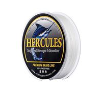 HERCULES Braided Fishing Line, Not Fade, 109 Yards PE Lines, 8 Strands Multifilament Fish Line, 10lb Test for Saltwater and Freshwater, Abrasion Resistant, White, 10lb, 100m