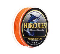HERCULES Braided Fishing Line, Not Fade, 1094 Yards PE Lines, 4 Strands Multifilament Fish Line, 6lb Test for Saltwater and Freshwater, Abrasion Resistant, Orange, 6lb, 1000m
