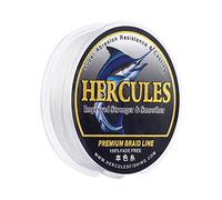 HERCULES Braided Fishing Line, Not Fade, 547 Yards PE Lines, 4 Strands Multifilament Fish Line, 50lb Test for Saltwater and Freshwater, Abrasion Resistant, White, 50lb, 500m