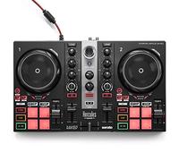 Hercules DJControl Inpulse 200 MK2 - Compact Controller - Serato & DJUCED | Compact 2-deck DJ controller with Beatmatch Guide light LEDs, Stems control, 8 performance pads, and Serato/DJUCED support