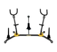 Hercules DS538B Alto and Tenor Saxophone Dual Stand With 3 Pegs