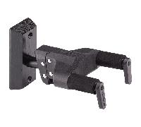 Hercules GSP38WBK-PLUS Short-Arm Wooden Block Guitar Wall Hanger, Black