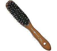 HERCULES SÄGEMANN - 9044 Paddle Brush | Nourishing Natural Hair Brush | Boar Bristle Brush with Polyamide Pins | Care Brush for Long Hair | Dark Wood