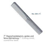 Hercules Sägemann Triumph Master 95/250 Hair Cutting Comb Silver Gray 7"