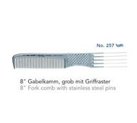 Hercules Sägemann Triumph Master 95/257 Fork Detangling Comb Silver Gray 8"