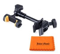Hercules Stands DG207B Adaptive Smartphone Holder - TightVice Locking Phone Mount with 360° Rotation, Desk & Tube Clamp, Cold Shoe & 1/4"-20 Tripod Mount, Fits 4.7"-6.9" Phones & Juliet Music Cloth