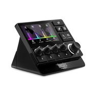 Hercules Stream 200 XLR - Gaming Audio Controller with Built-In Sound Card | Audio controller with XLR preamp, 4.3" LCD screen, optical input, creator/listener dual mix, and 4 volume encoders
