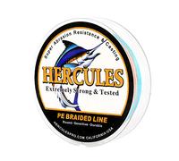 HERCULES Super Cast 1000M 1094 Yards Braided Fishing Line 10 LB Test for Saltwater Freshwater PE Braid Fish Lines Superline 8 Strands - Multicolor, 10LB (4.5KG), 0.12MM