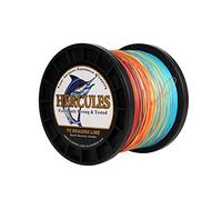 Hercules Super Cast 1000M 1094 Yards Braided Fishing Line 180 LB Test for Saltwater Freshwater PE Braid Fish Lines Superline 8 Strands - Multicolor, 180LB (81KG), 0.70MM