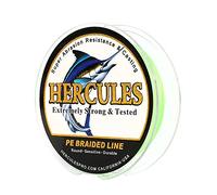 Hercules Super Cast 100M 109 Yards Braided Fishing Line 10 LB Test for Saltwater Freshwater PE Braid Fish Lines Superline 8 Strands - Fluorescent Green, 10LB (4.5KG), 0.12MM