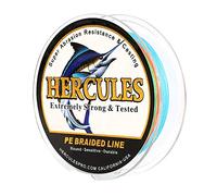 Hercules Super Cast 100M 109 Yards Braided Fishing Line 80 LB Test for Saltwater Freshwater PE Braid Fish Lines Superline 8 Strands - Multicolor, 80LB (36.3KG), 0.48MM