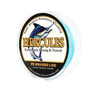 Hercules Super Cast 300M 328 Yards Braided Fishing Line 20 LB Test for Saltwater Freshwater PE Braid Fish Lines Superline 8 Strands - Blue, 20LB (9.1KG), 0.20MM
