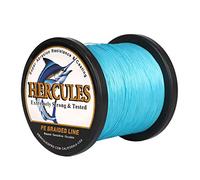 Hercules Super Cast 500M 547 Yards Braided Fishing Line 100 LB Test for Saltwater Freshwater PE Braid Fish Lines Superline 8 Strands - Blue, 100LB (45.4KG), 0.55MM