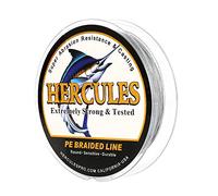 Hercules Super Cast 500M 547 Yards Braided Fishing Line 20 LB Test for Saltwater Freshwater PE Braid Fish Lines Superline 8 Strands - Grey, 20LB (9.1KG), 0.20MM