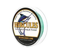 Hercules Super Cast 500M 547 Yards Braided Fishing Line 20 LB Test for Saltwater Freshwater PE Braid Fish Lines Superline 8 Strands - Green, 20LB (9.1KG), 0.20MM