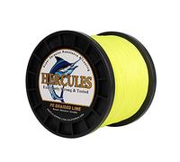 Hercules Super Cast 500M 547 Yards Braided Fishing Line 300 LB Test for Saltwater Freshwater PE Braid Fish Lines Superline 8 Strands - Flourescent Yellow, 300LB (136.1KG), 1.20MM