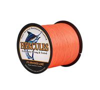 Hercules Super Cast 500M 547 Yards Braided Fishing Line 40 LB Test for Saltwater Freshwater PE Braid Fish Lines Superline 8 Strands - Orange, 40LB (18.1KG), 0.32MM