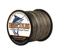 Hercules Super Cast 500M 547 Yards Braided Fishing Line 60 LB Test for Saltwater Freshwater PE Braid Fish Lines Superline 8 Strands - Camo, 60LB (27.2KG), 0.40MM