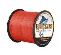 Hercules Super Strong 1000M 1094 Yards Braided Fishing Line 15 LB Test for Saltwater Freshwater PE Braid Fish Lines 4 Strands - Red, 15LB (6.8KG), 0.16MM