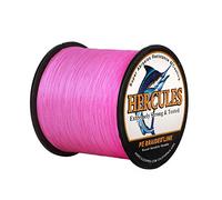 Hercules Super Strong 1000M 1094 Yards Braided Fishing Line 15 LB Test for Saltwater Freshwater PE Braid Fish Lines 4 Strands - Pink, 15LB (6.8KG), 0.16MM