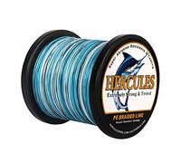 Hercules Super Strong 1000M 1094 Yards Braided Fishing Line 50 LB Test for Saltwater Freshwater PE Braid Fish Lines 4 Strands - Blue Camo, 50LB (22.7KG), 0.37MM