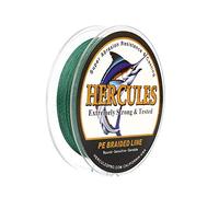 Hercules Super Strong 1000M 1094 Yards Braided Fishing Line 6 LB Test for Saltwater Freshwater PE Braid Fish Lines 4 Strands - Green, 6LB (2.7KG), 0.08MM