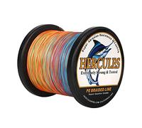 Hercules Super Strong 1000M 1094 Yards Braided Fishing Line 60 LB Test for Saltwater Freshwater PE Braid Fish Lines 4 Strands - Multicolor, 60LB (27.2KG), 0.40MM