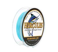 Hercules Super Strong 100M 109 Yards Braided Fishing Line 15 LB Test for Saltwater Freshwater PE Braid Fish Lines 4 Strands - Blue, 15LB (6.8KG), 0.16MM