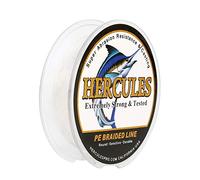 Hercules Super Strong 100M 109 Yards Braided Fishing Line 20 LB Test for Saltwater Freshwater PE Braid Fish Lines 4 Strands - White, 20LB (9.1KG), 0.20MM