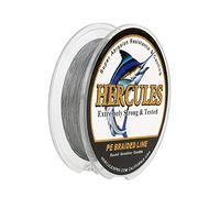 Hercules Super Strong 100M 109 Yards Braided Fishing Line 20 LB Test for Saltwater Freshwater PE Braid Fish Lines 4 Strands - Grey, 20LB (9.1KG), 0.20MM