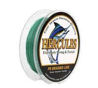 Hercules Super Strong 100M 109 Yards Braided Fishing Line 50 LB Test for Saltwater Freshwater PE Braid Fish Lines 4 Strands - Green, 50LB (22.7KG), 0.37MM