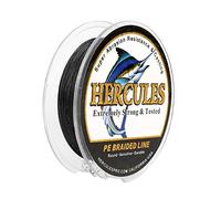 Hercules Super Strong 300M 328 Yards Braided Fishing Line 15 LB Test for Saltwater Freshwater PE Braid Fish Lines 4 Strands - Black, 15LB (6.8KG), 0.16MM