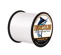 Hercules Super Strong 300M 328 Yards Braided Fishing Line 60 LB Test for Saltwater Freshwater PE Braid Fish Lines 4 Strands - White, 60LB (27.2KG), 0.40MM
