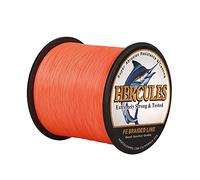 Hercules Super Strong 300M 328 Yards Braided Fishing Line 80 LB Test for Saltwater Freshwater PE Braid Fish Lines 4 Strands - Orange, 80LB (36.3KG), 0.48MM