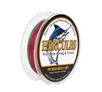 Hercules Super Strong 500M 547 Yards Braided Fishing Line 10 LB Test for Saltwater Freshwater PE Braid Fish Lines 4 Strands - Multicolor, 10LB (4.5KG), 0.12MM