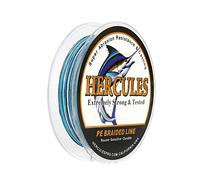 Hercules Super Strong 500M 547 Yards Braided Fishing Line 15 LB Test for Saltwater Freshwater PE Braid Fish Lines 4 Strands - Blue Camo, 15LB (6.8KG), 0.16MM