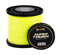 HERCULES Super Tough Braided Fishing Line 300 Yards Braid Fishing Line 12lb Test for Saltwater Freshwater PE Braid Fish Lines 4 Strands - Fluorescent Yellow, 12lb, 300yds