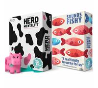 Herd Mentality & Sounds Fishy Family Board Game Bundle - Easy to Learn Party Games for 4-20 Players, Kids 10+ & Adults