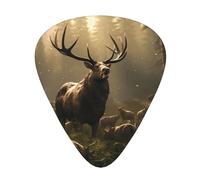 herd of deer guitar pick set, 3 different thicknesses, 12 pieces for a variety of instruments