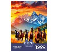 Herd of Horses 1000 Pieces Jigsaws for Adults Fun, Challenging & Brainteasing Birthday Gifts for Women And Man Art Colorful DIY Craft 70x50cm/1000pcs