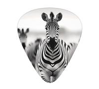 herd of zebras guitar pick set, 3 different thicknesses, 12 pieces for a variety of instruments
