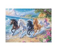 Herd Running in Waves 500 Piece Complete Jigsaw Puzzle Set Teens Beginners Educational Challenge Puzzle Fans Group Play Anniversary Creativity & Gift Giving 500 PCS