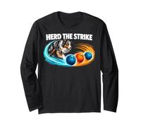 Herd The Strike Australian Shepherd Bowling Dog Long Sleeve T-Shirt
