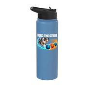 Herd The Strike Australian Shepherd Bowling Dog Stainless Steel Insulated Water Bottle