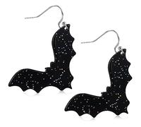 Herdear Bat Drop Halloween Earrings Women Bat Earrings Bat Halloween Themed Graphic Dangle Earrings