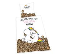 Herding 4401401050 Pummeleinhorn Unicorn Cotton Bed Linen 135 x 200 cm White