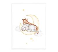 Herding Baby Best Microfiber fluffy blanket Sleeping on the moon, 75 x 100 cm, 100% polyester